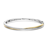 TI SENTO Cubic Zirconia Crossover Bangle