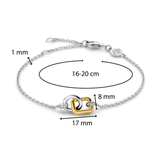 TI SENTO 'Infinity' Cubic Zirconia Interlocking Rectangle & Oval Bracelet