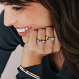 TI SENTO Twist Half Cubic Zirconia Ring