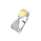 TI SENTO Twist Half Cubic Zirconia Ring