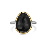 TI SENTO Bezel Gemstone Ring w Cubic Zirconia Sides
