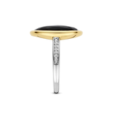 TI SENTO Bezel Gemstone Ring w Cubic Zirconia Sides