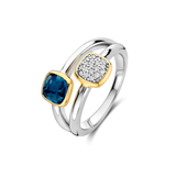 TI SENTO Gemstone & Cubic Zirconia Cluster Ring