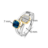 TI SENTO Gemstone & Cubic Zirconia Cluster Ring