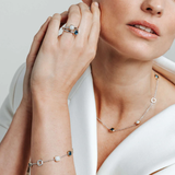 TI SENTO Gemstone & Cubic Zirconia Cluster Ring