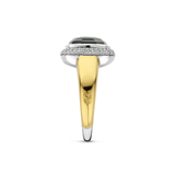 TI SENTO Gemstone Ring w Cubic Zirconia Halo