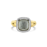 TI SENTO Gemstone Ring w Cubic Zirconia Halo