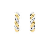 TI SENTO Two-Tone Twisted Hoop Earrings