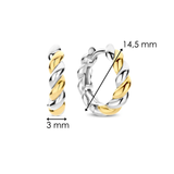 TI SENTO Two-Tone Twisted Hoop Earrings