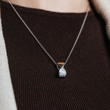 TI SENTO Twisted Pave Pendant Neklace