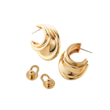 Jenny Bird Leona Hoops in High Polish Gold