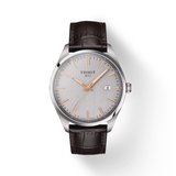 Tissot PR100 Watch with Brown Leather Strap