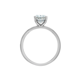 14K White Gold 1.64ctw Oval Lab Grown Ring With Hidden Halo