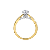 18KPD Yellow & White Gold .772ctw Canadian Diamond Solitaire Ring