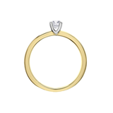 10K Yellow & White Gold .30ct Canadian Diamond Solitaire Ring