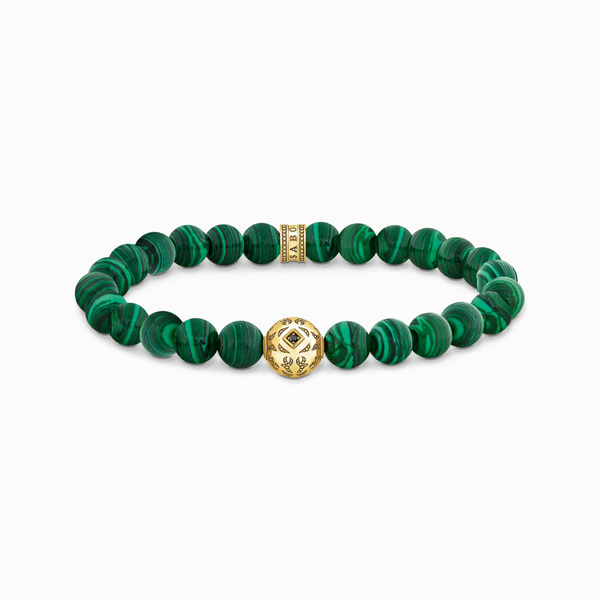 Thomas Sabo Green Malachite Bead Bracelet