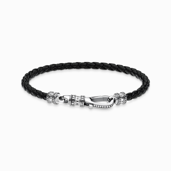 Thomas Sabo Leather Bracelet with Sterling Silver Clasp