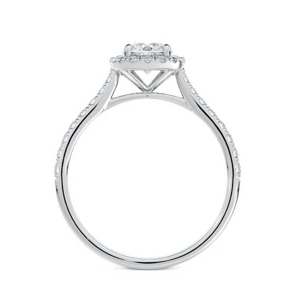 Forevermark 14K White Gold .78ctw Diamond Ring with Halo and Side Accents