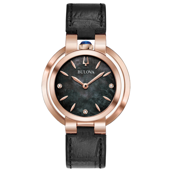 Bulova Rubaiyat Rose Gold and Black Watch