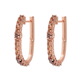 Bronzallure 18K Rose Gold Plated Leverback Earrings