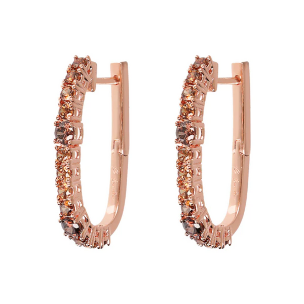 Bronzallure 18K Rose Gold Plated Leverback Earrings