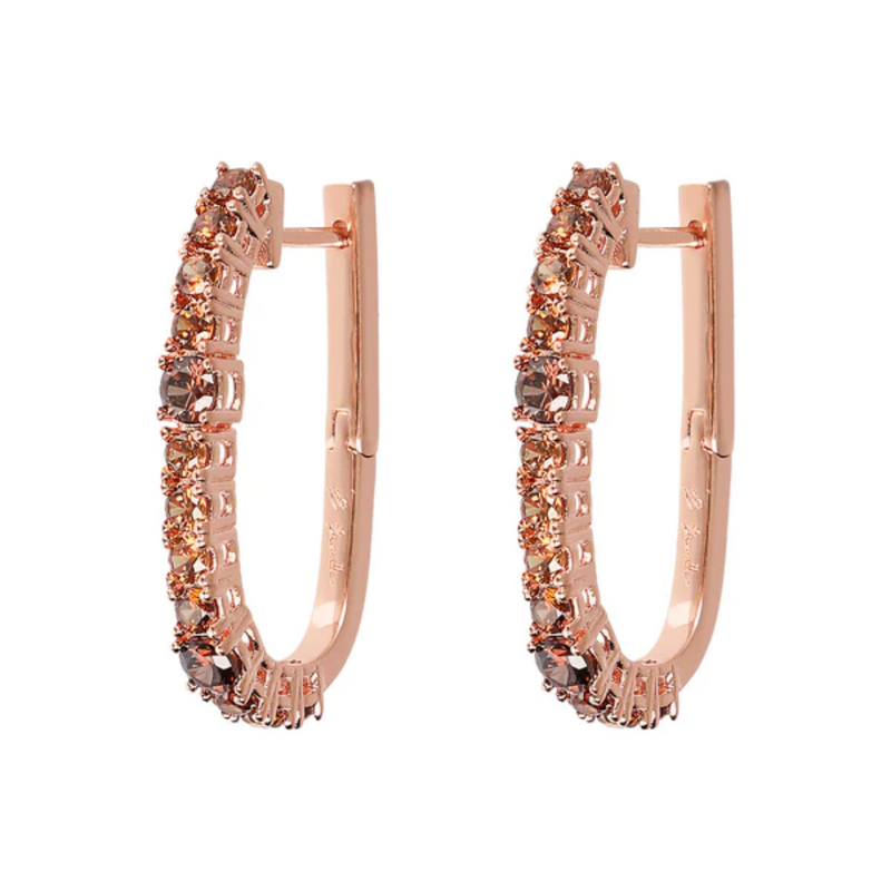 Bronzallure 18K Rose Gold Plated Leverback Earrings