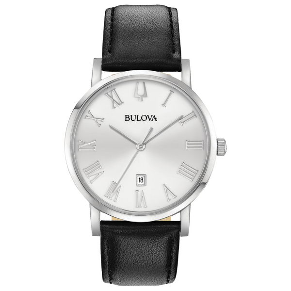 Bulova American Clipper Leather Strap Watch