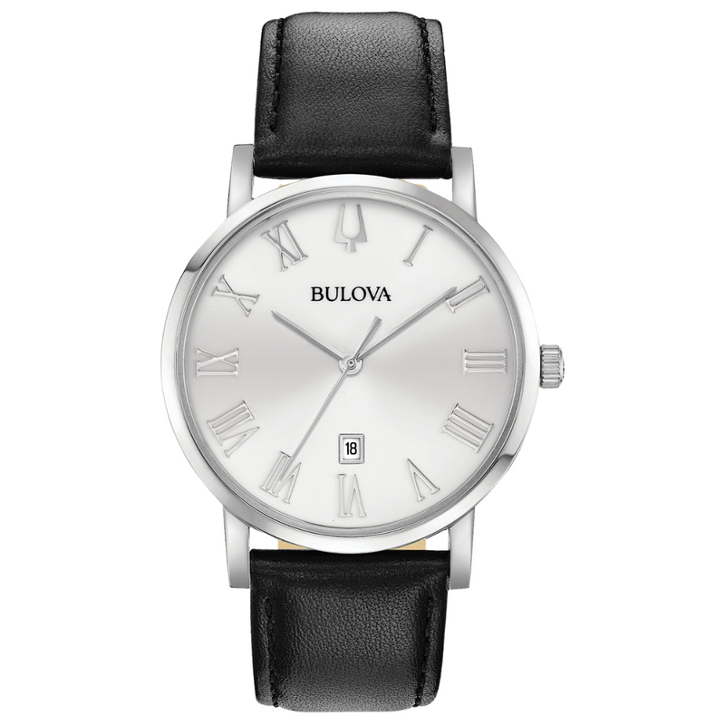 Bulova American Clipper Leather Strap Watch