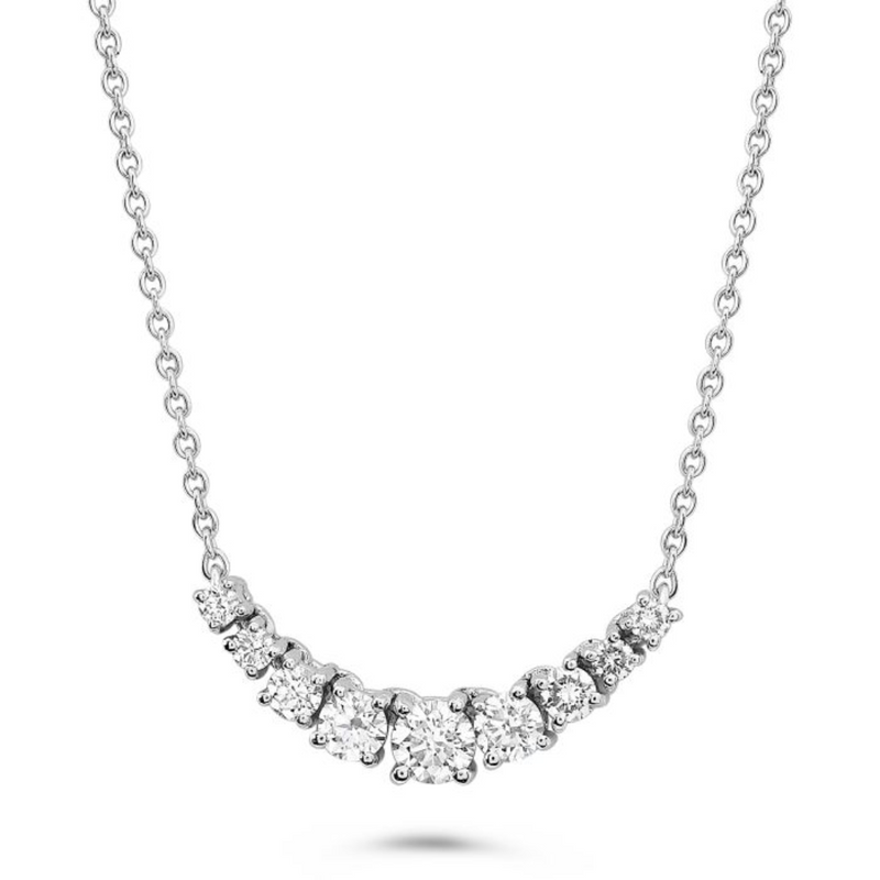 14K White Gold Diamond Necklace