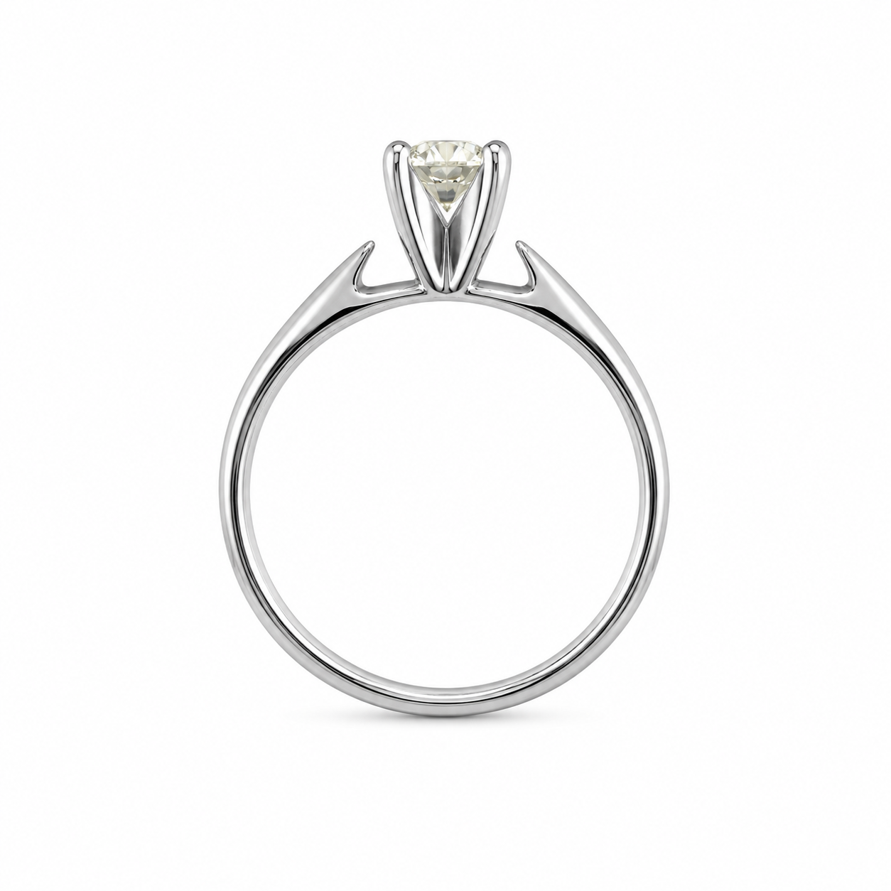 14K White Gold .50CT Round Brilliant Diamond Solitaire