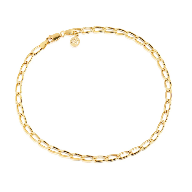 Sif Jakobs Sterling Silver 18K Yellow Gold Plated Cheval Anklet