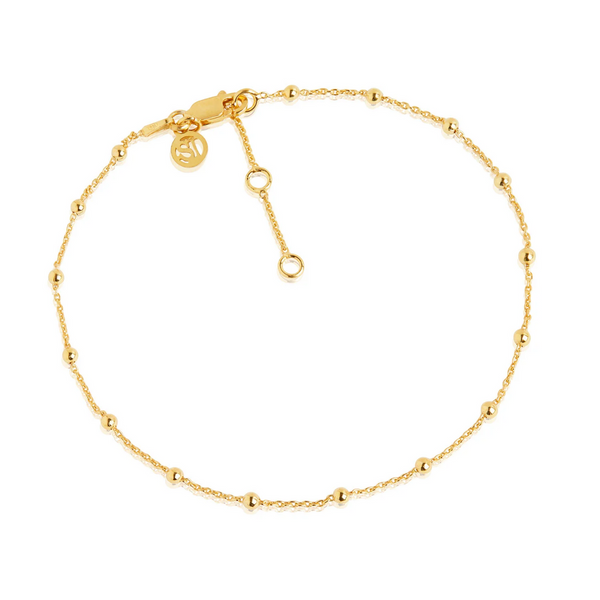 Sif Jakobs Sterling Silver Yellow Gold Plated Cavalier Anklet