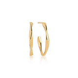 Sif Jakobs Sterling Silver 18K Yellow Gold Plated Twisted Hoop Earrings