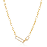Sif Jakobs Sterling Silver 18K Yellow Gold Plated Interlocking Pendant Necklace