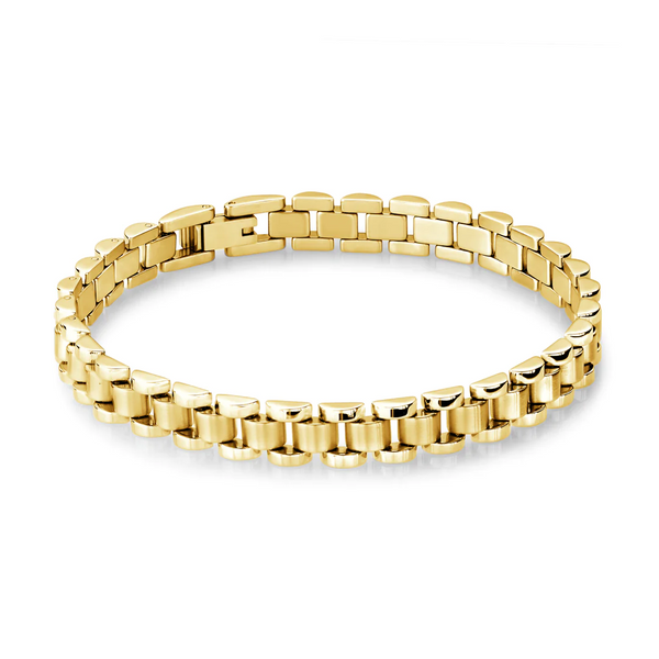 Italgem Gold Plated Rolex Design Link Bracelet