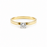 14K Yellow Gold .25CT Round Brilliant Diamond Solitaire