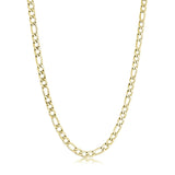 Stainless Steel Gold Plated 22" Figaro Chain