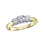14K Yellow Gold .506CTW Canadian Diamond Trinity