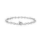 TI SENTO Multi Shape Cubic Zirconia Bezel Set Bracelet