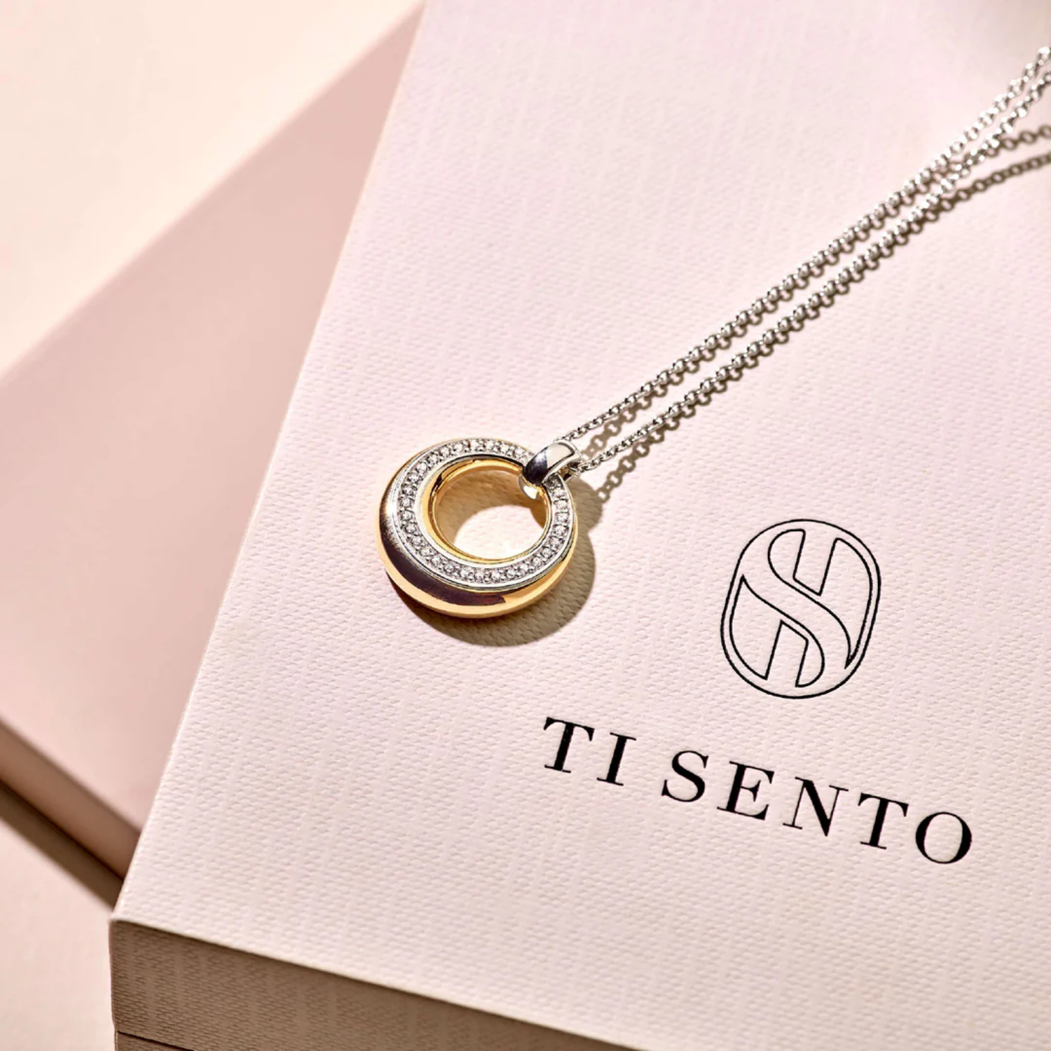 TI SENTO Layered Zirconia Necklace