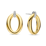 TI SENTO Classic Soft Oval Zirconia Earrings