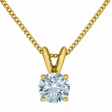 10K Yellow Gold 1.00CT Lab Grown Diamond Solitaire Pendant