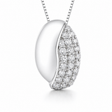 10K White Gold .30CTW Diamond Knot Pendant
