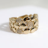14K Yellow Gold .13CTW Diamond Ring