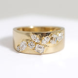14K Yellow Gold .87CTW Mixed Shape Diamond Band