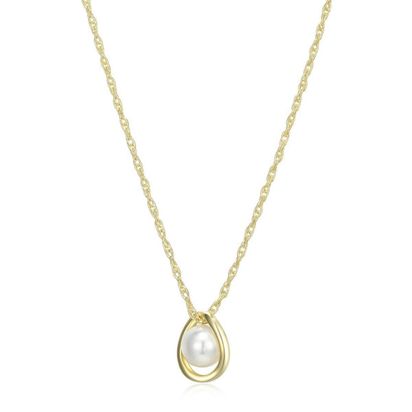 Elle "Luna" Gold Plated Pearl Necklace