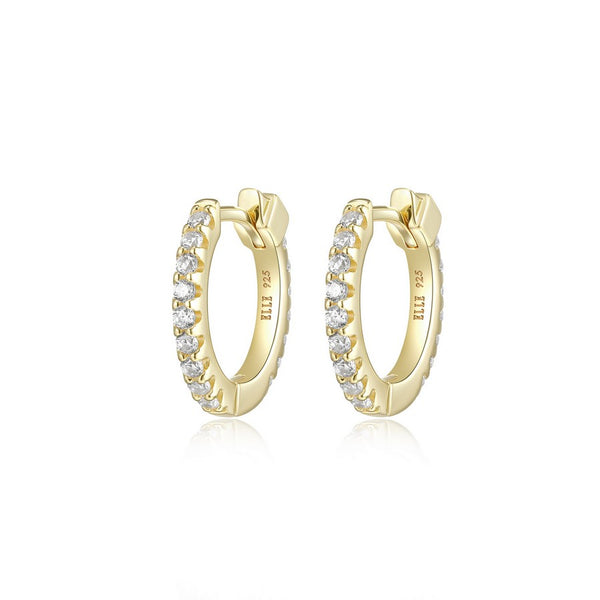 Elle "Stardust" Gold Plated Cubic Zirconia Hoop Earrings