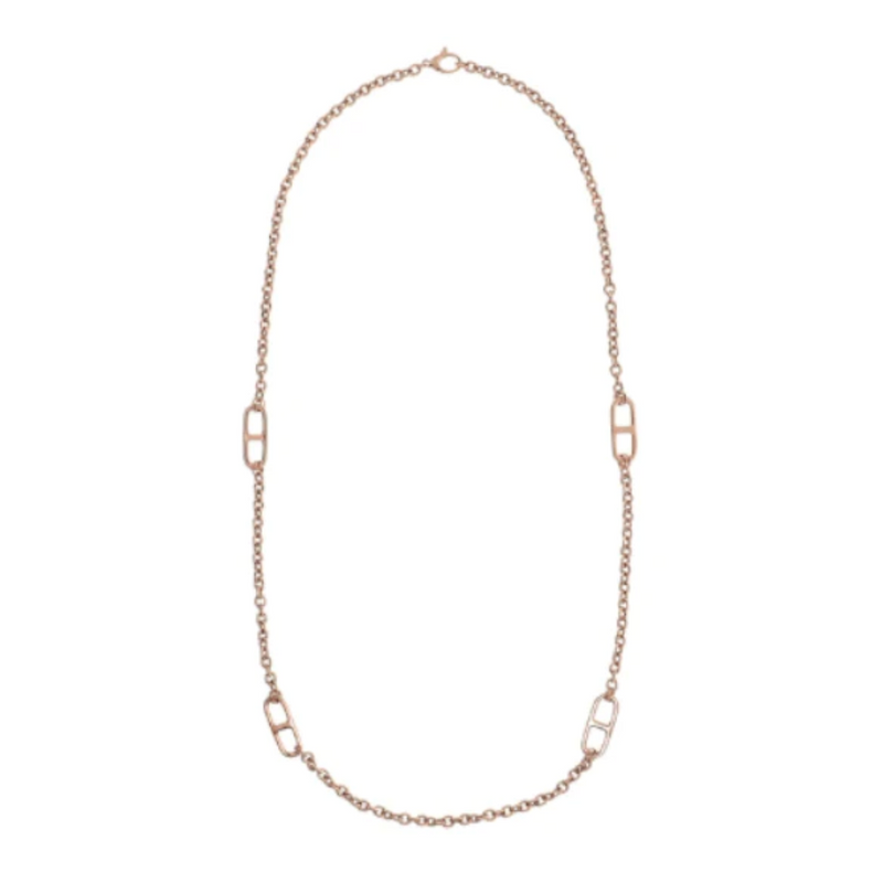 Bronzallure 18K Rose Gold Plated Marine Link Chain Necklace