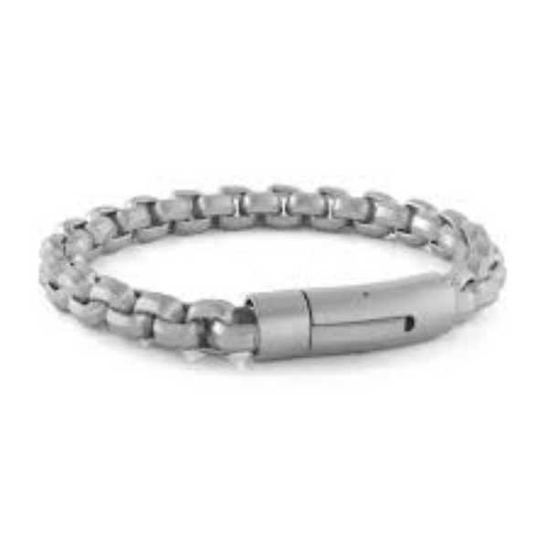 Italgem Matte Round Box Bracelet with Clasp