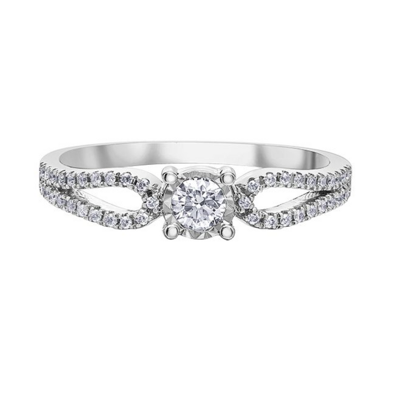 10K White Gold .255CTW Diamond Illuminaire Engagement Ring